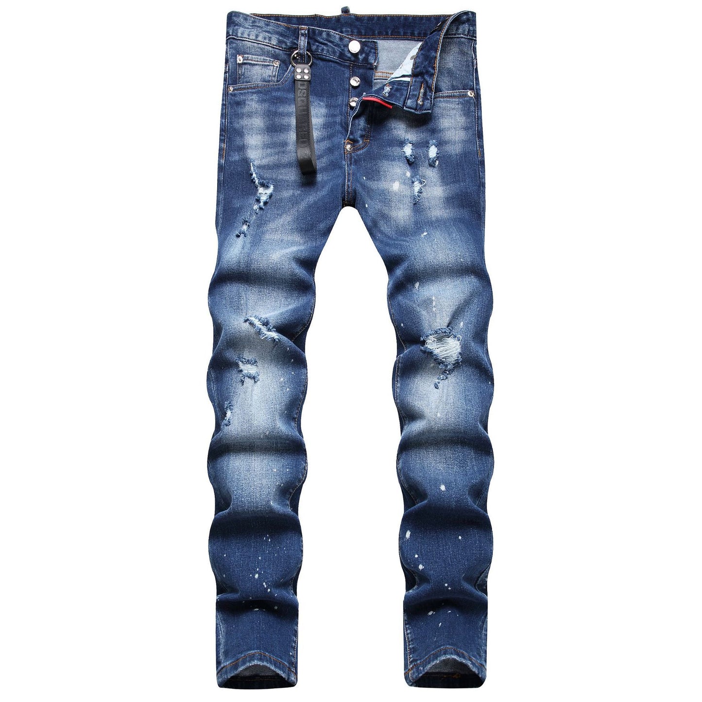 Men's Jeans Ripped Fashion Ornaments Trend