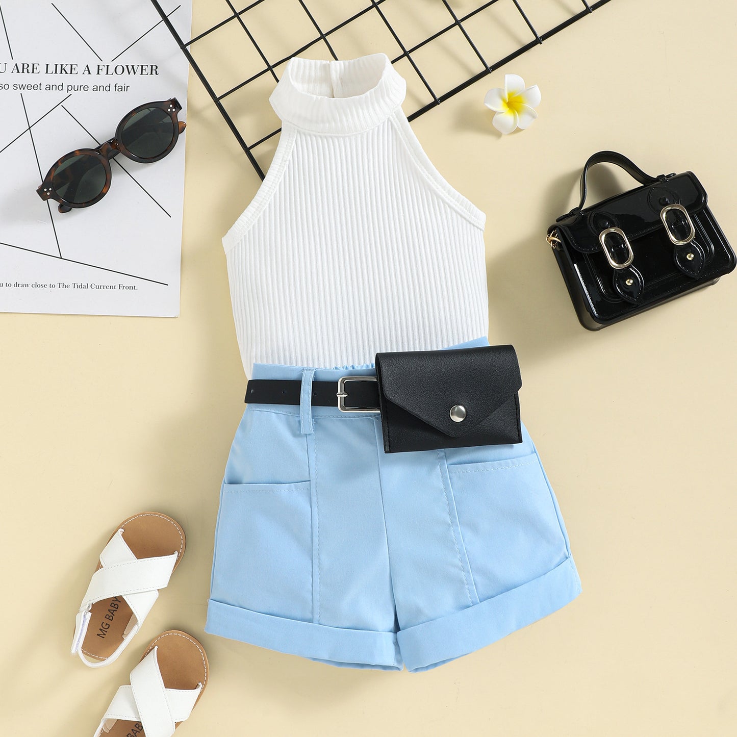 Fashion Girls Halter Outfit