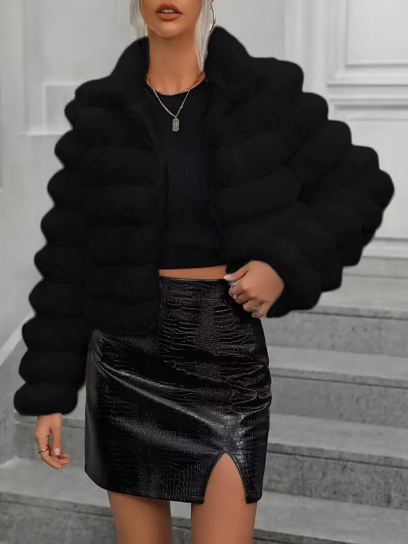 Trendy Faux Fur Coat