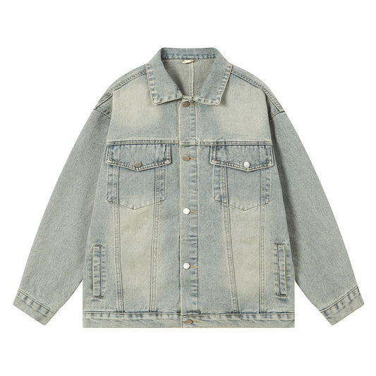 Washed Light Color Denim Jacket