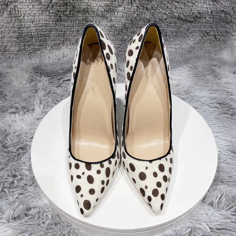 Spotted Chic Stiletto Pumps