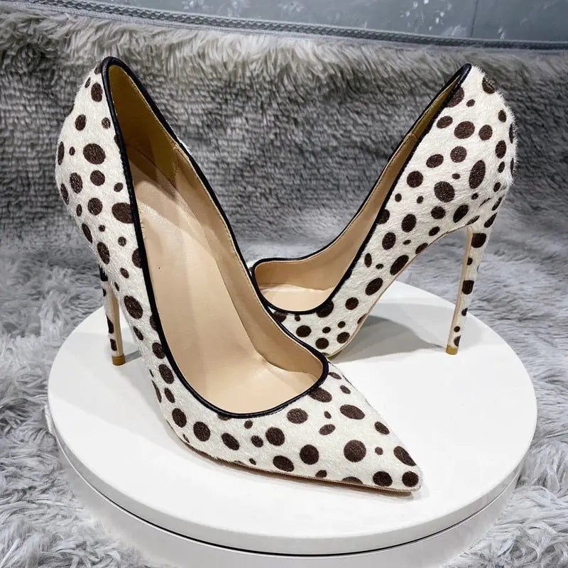 Spotted Chic Stiletto Pumps