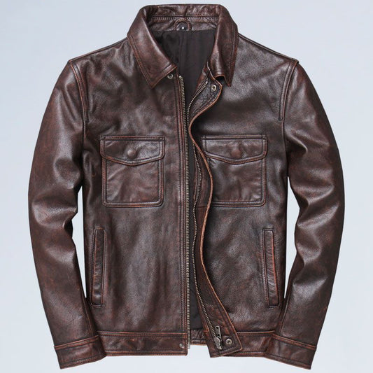 Lapel Motorcycle Leather