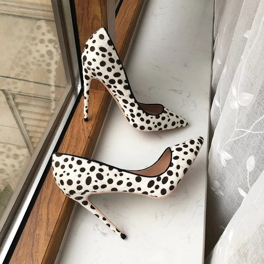 Spotted Chic Stiletto Pumps