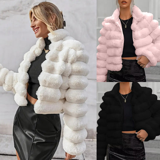 Trendy Faux Fur Coat