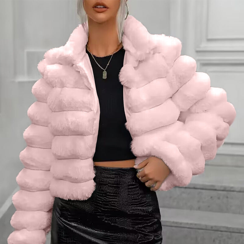 Trendy Faux Fur Coat