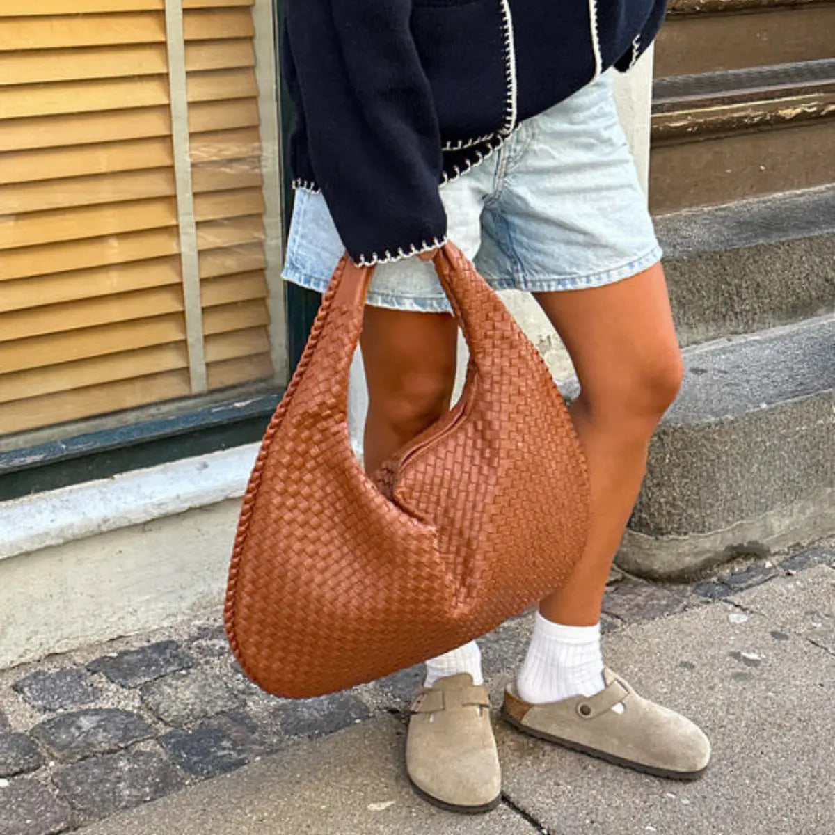 Sophia Woven Hobo Bag