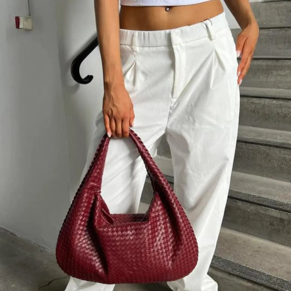 Sophia Woven Hobo Bag