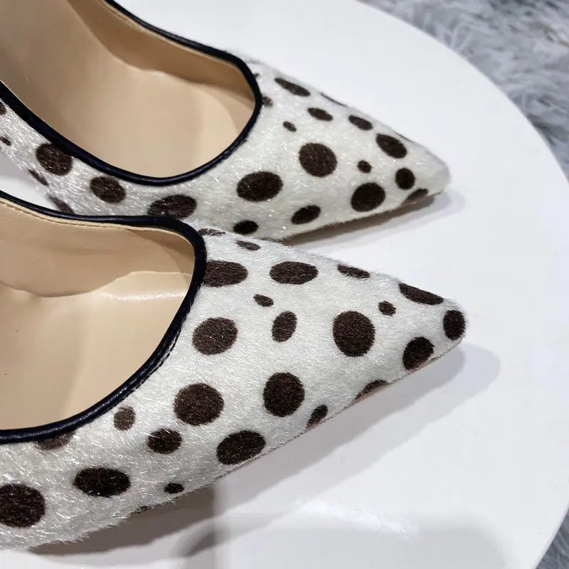 Spotted Chic Stiletto Pumps