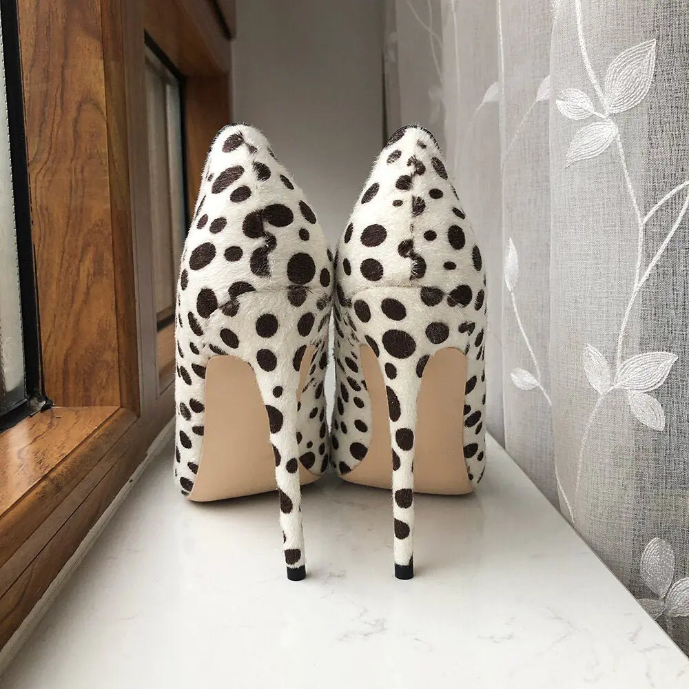 Spotted Chic Stiletto Pumps