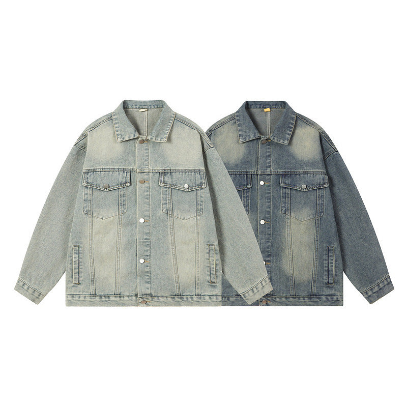 Washed Light Color Denim Jacket