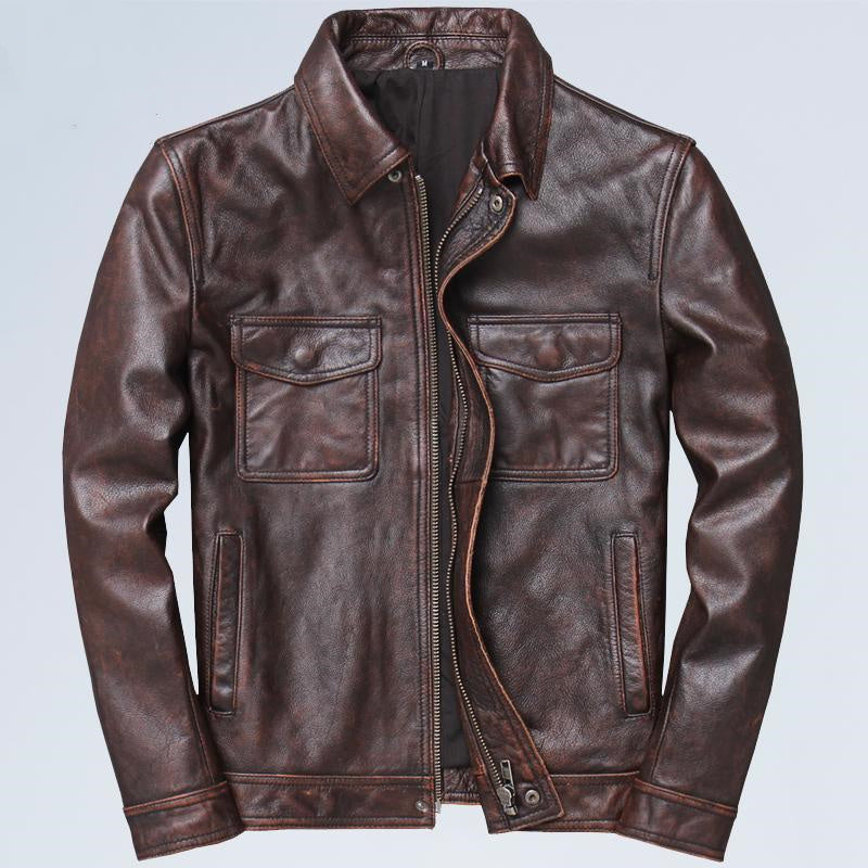 Lapel Motorcycle Leather