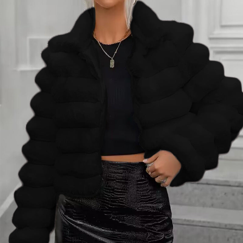 Trendy Faux Fur Coat