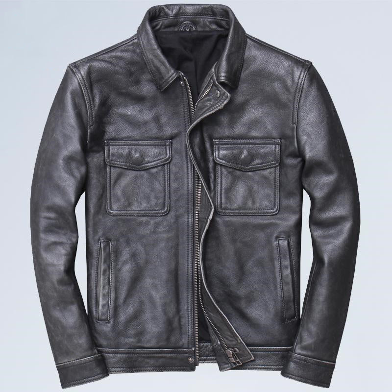 Lapel Motorcycle Leather