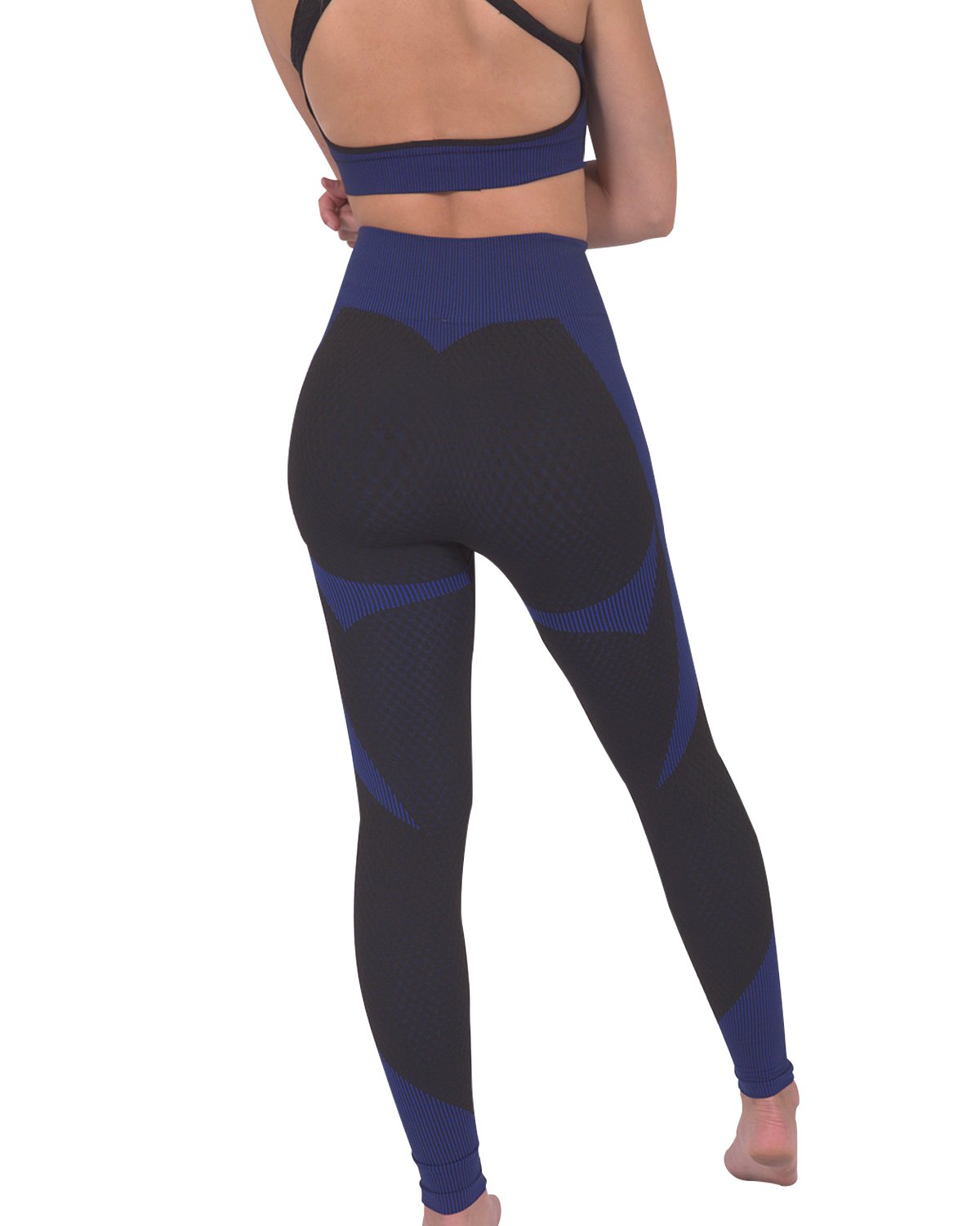 Trois Seamless Legging - Black with Navy