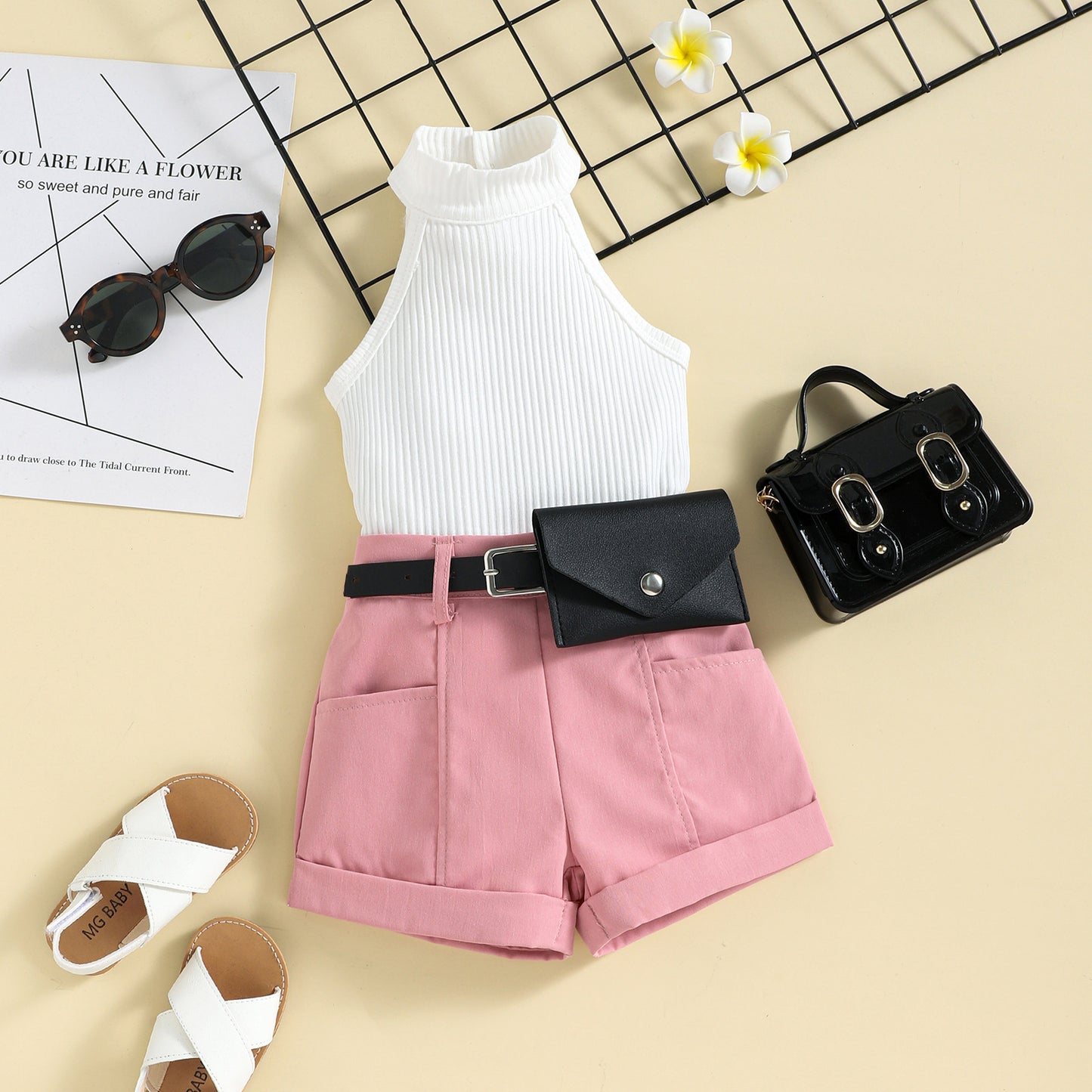 Fashion Girls Halter Outfit