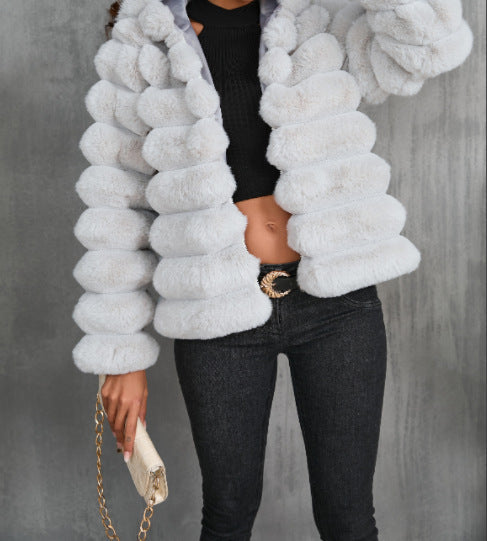 Trendy Faux Fur Coat