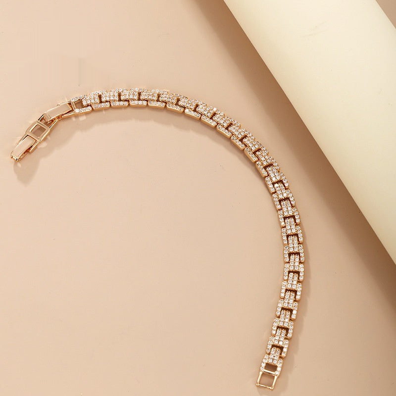 Luxury Inlaid Zirconium Bracelet