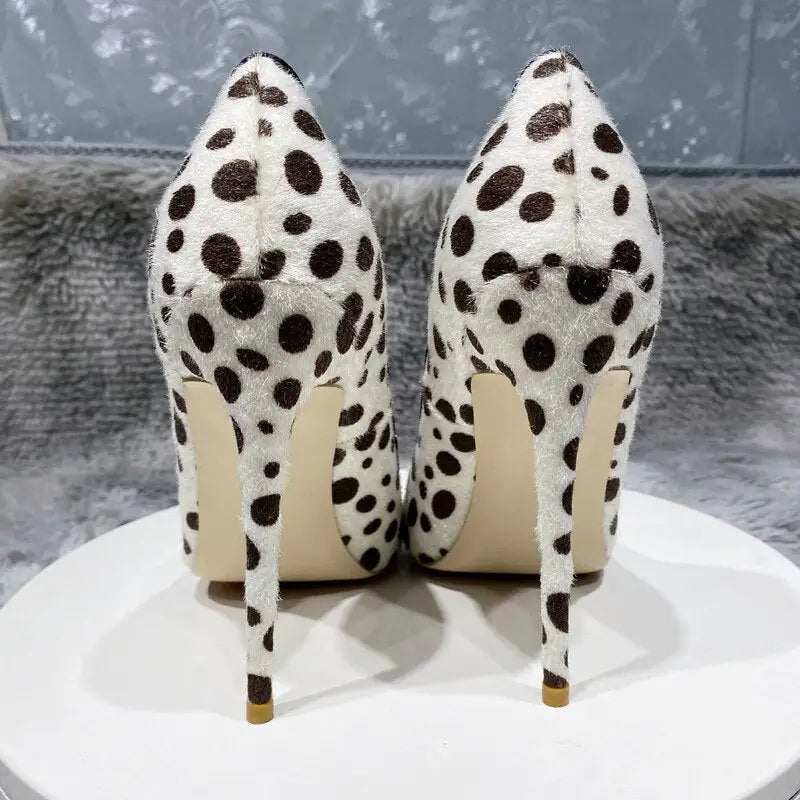 Spotted Chic Stiletto Pumps