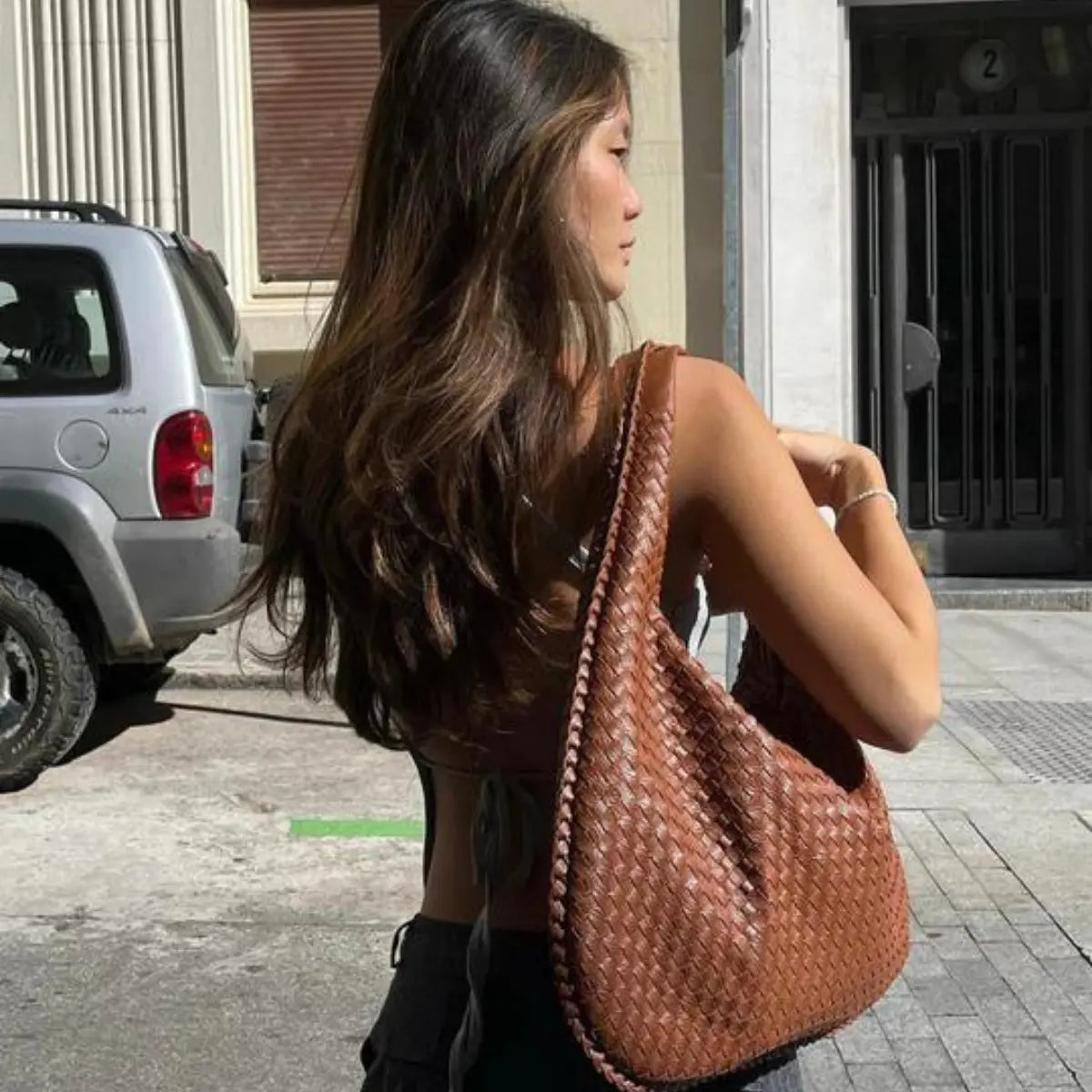 Sophia Woven Hobo Bag