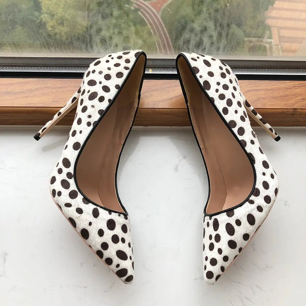 Spotted Chic Stiletto Pumps