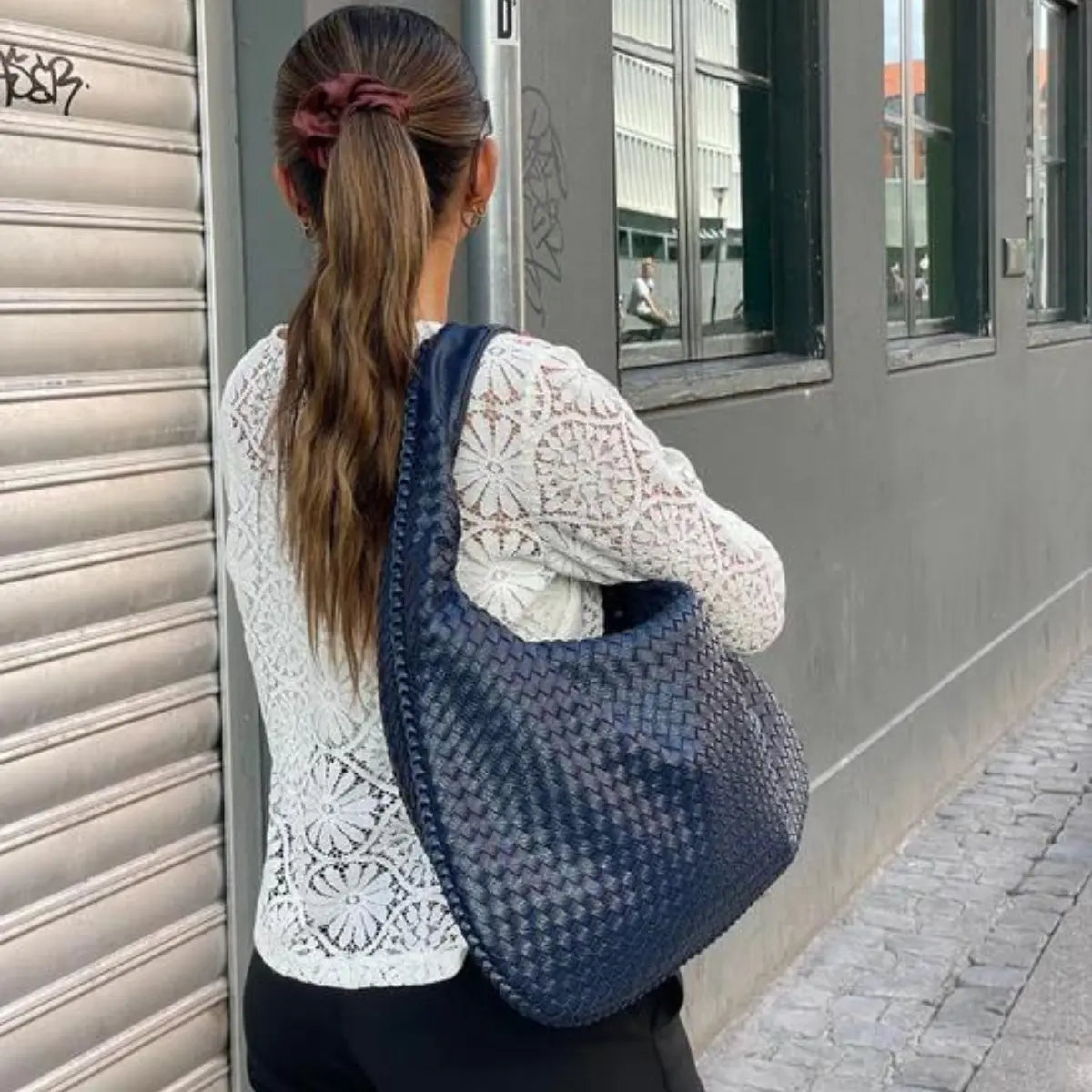 Sophia Woven Hobo Bag