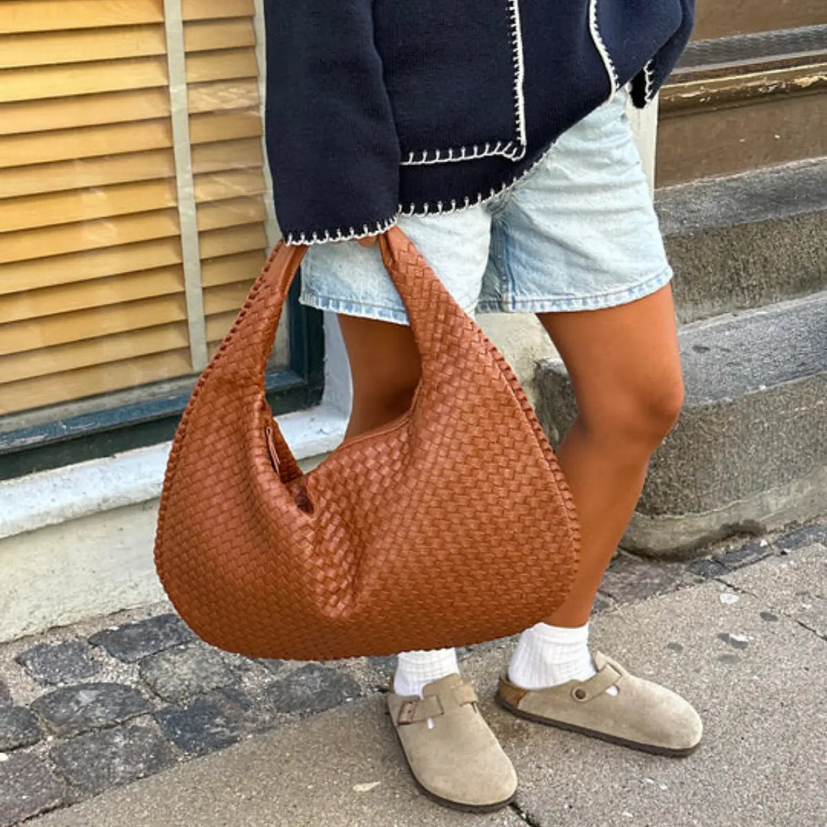 Sophia Woven Hobo Bag