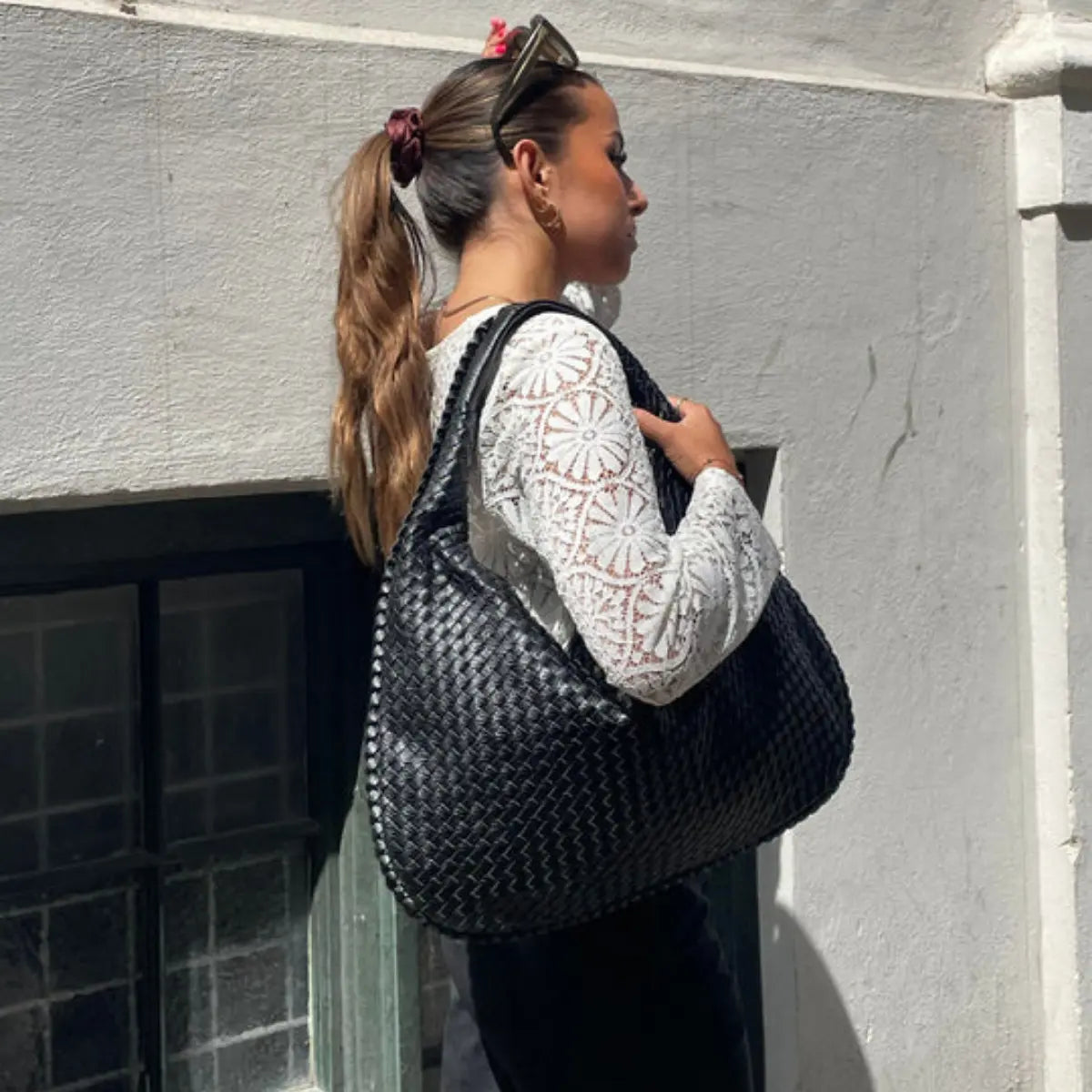 Sophia Woven Hobo Bag